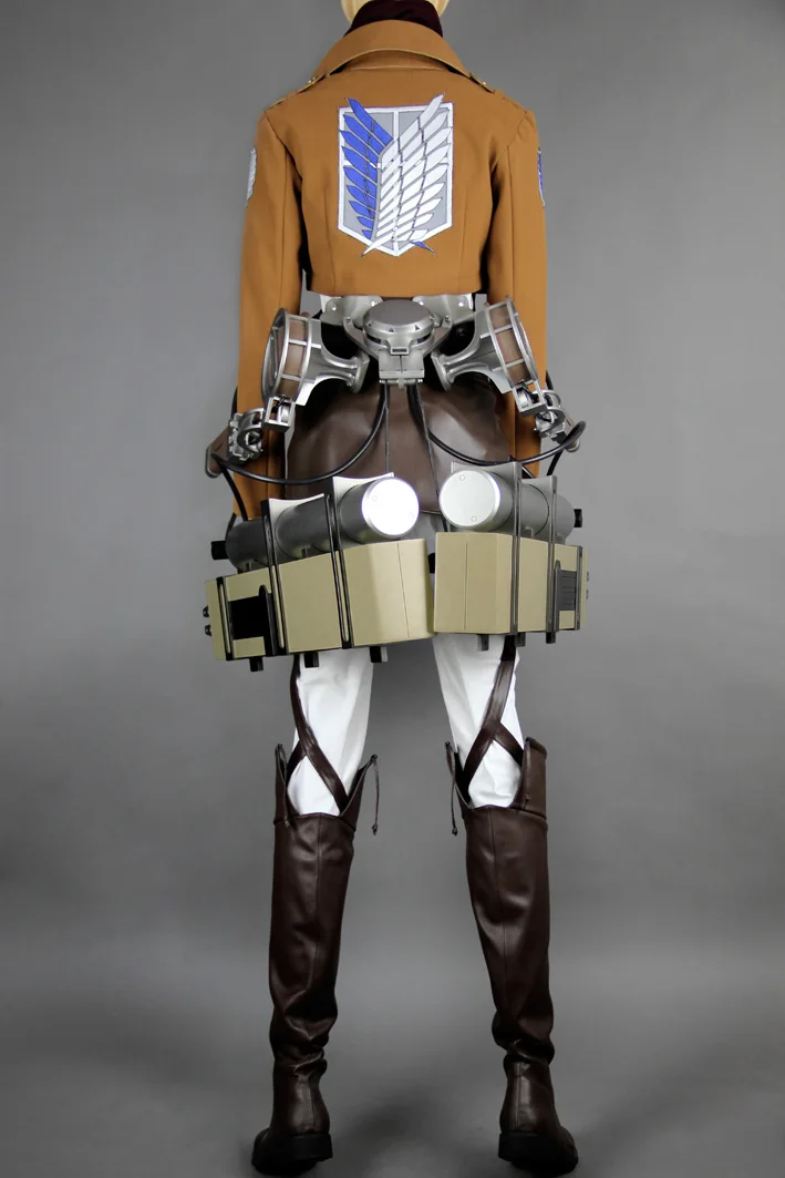 Attack on Titan Cosplay Eren Yeager Survey Corps Uniform+Prop Outfit | Costumes