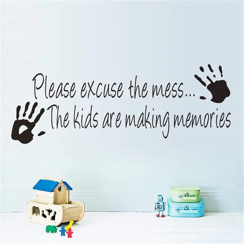 Виниловые наклейки на стену с надписью The kids making memories милые декоративные