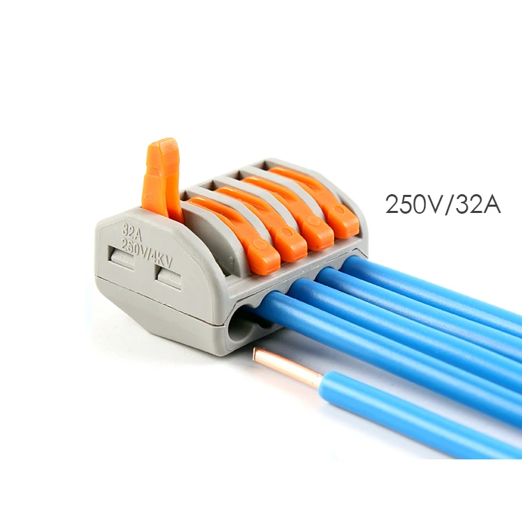 10 шт. Универсальный Компактный соединитель для проводов соединители быстрой проводки 5 контактов клеммный