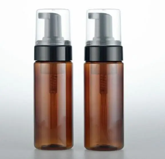 10pcs/lot 150ml Empty Facial cleanser Bottles Hand Soap amber bottle plastic foam brown |