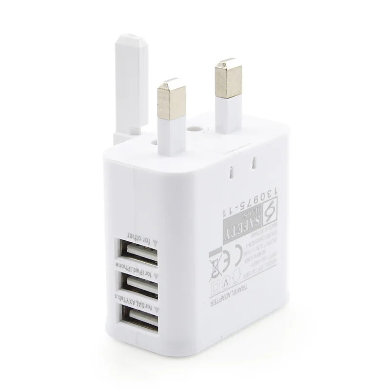 5 В 3 usb-3a зарядное устройство великобритании адаптер мобильный телефон микро