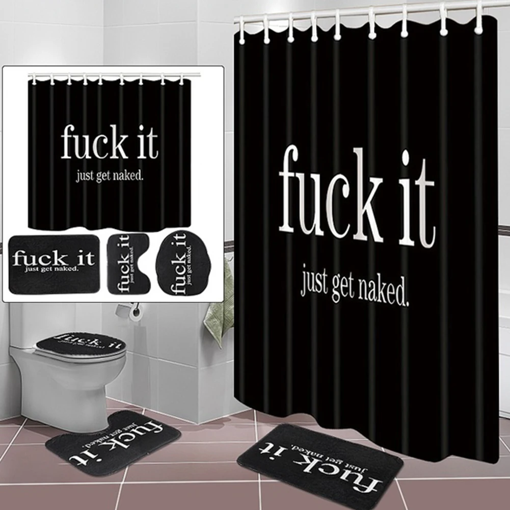 4 шт./компл. водостойкая занавеска для душа Нескользящие коврики ванной ковры