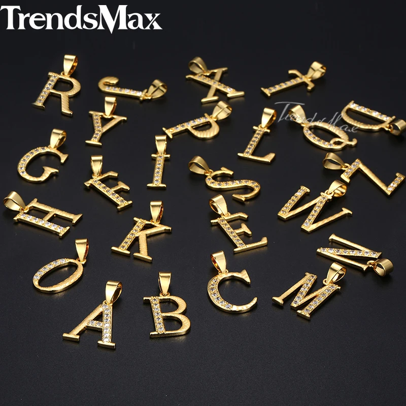 Подвеска с фианитом Trendsmax для женщин и девочек колье надписью 26 золотые подвески