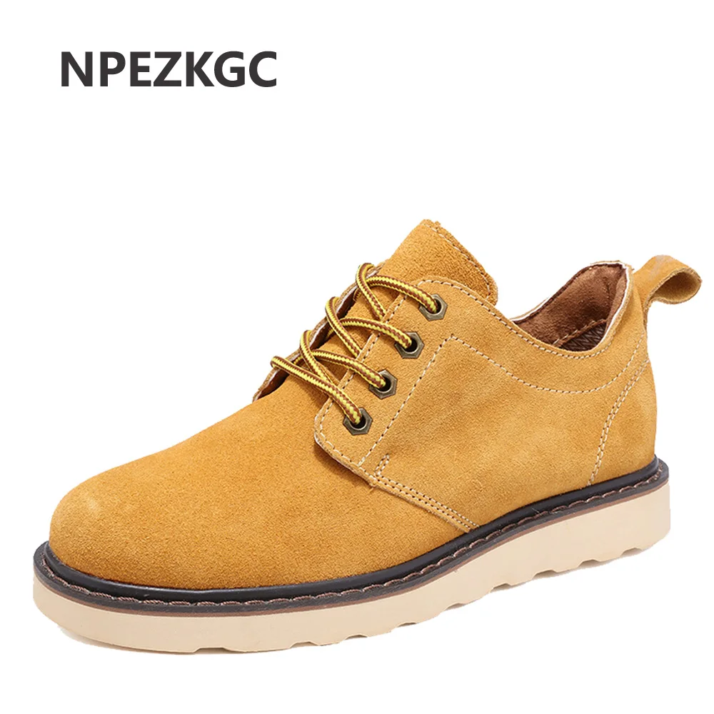 NPEZKGC Brand Men Boots Plus Size 38~45 Autumn Winter Boot Casual Shoes British Style Tooling Desert Work | Обувь