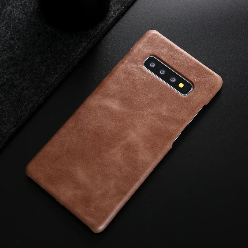 Для samsung Galaxy S10 чехол из натуральной кожи для samsung Galaxy S10 Plus задняя крышка из натуральной кожи для samsung s8 s9 plus Note 9 8