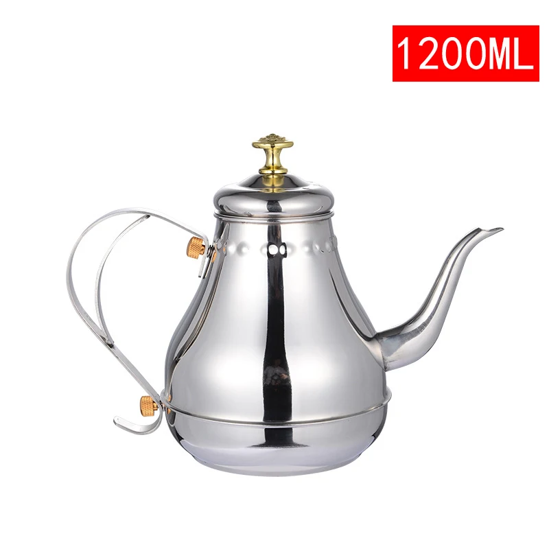 Серебристый 1.2L 1,8 л кофейник из нержавеющей стали Mocha Espresso, латте, Перколятор, плита, кофейник, Перколятор, инструмент для напитков, кофейник, латте - Цвет: Серебристый