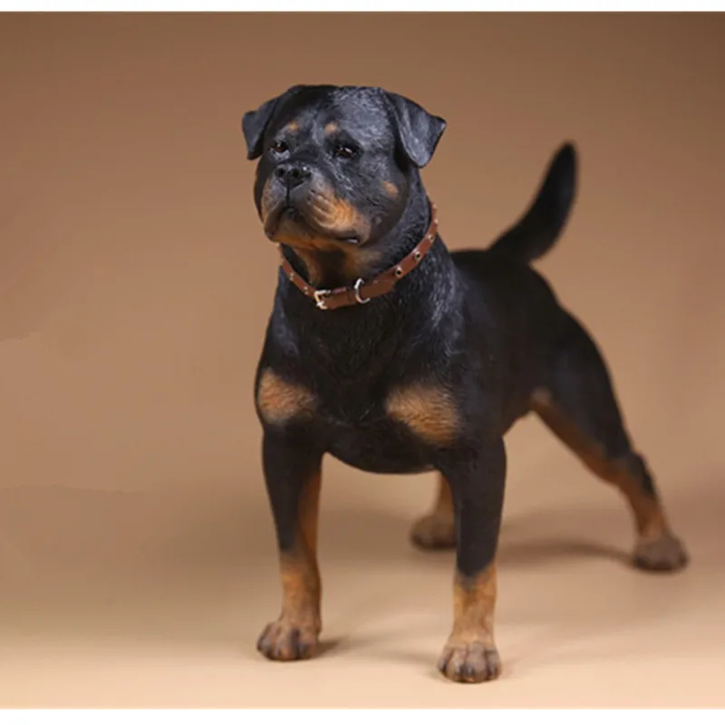 

Germany Rottweiler Dog Statue Simulation Mastiff Animal Figurine Resin Art&Craft Living Room Office Ornaments L3400