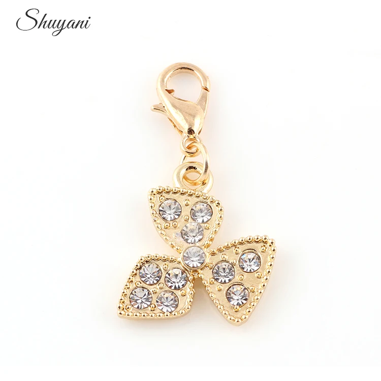

20*18mm Gold Silver Plated Rhinestone Leaf Charms Pendants Jewelry Making Necklace Bracelet Handmade