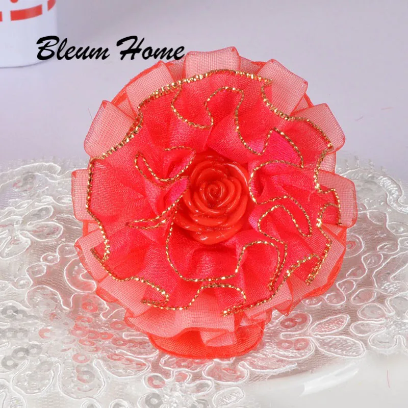Bleum Home 2 шт. подарок для девочек красивые резинки волос с золотистыми цветами