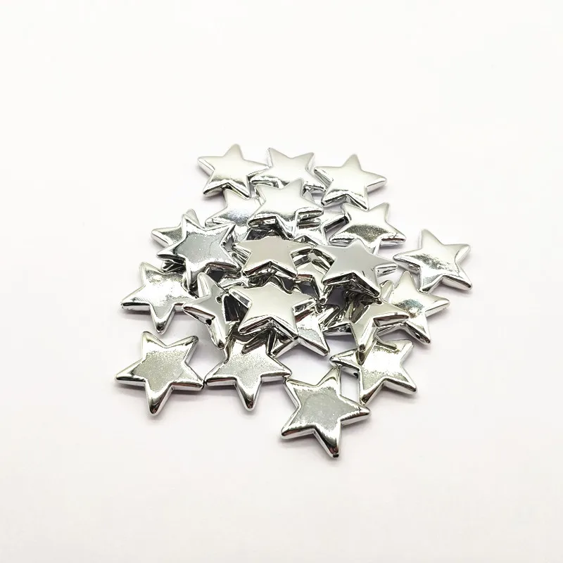 silver Новое поступление! 22x20 мм 200 шт УФ-бусины в форме звезды для сережек/сережек аксессуары/детали для серег DIY(как показано на рисунке - Цвет: silver