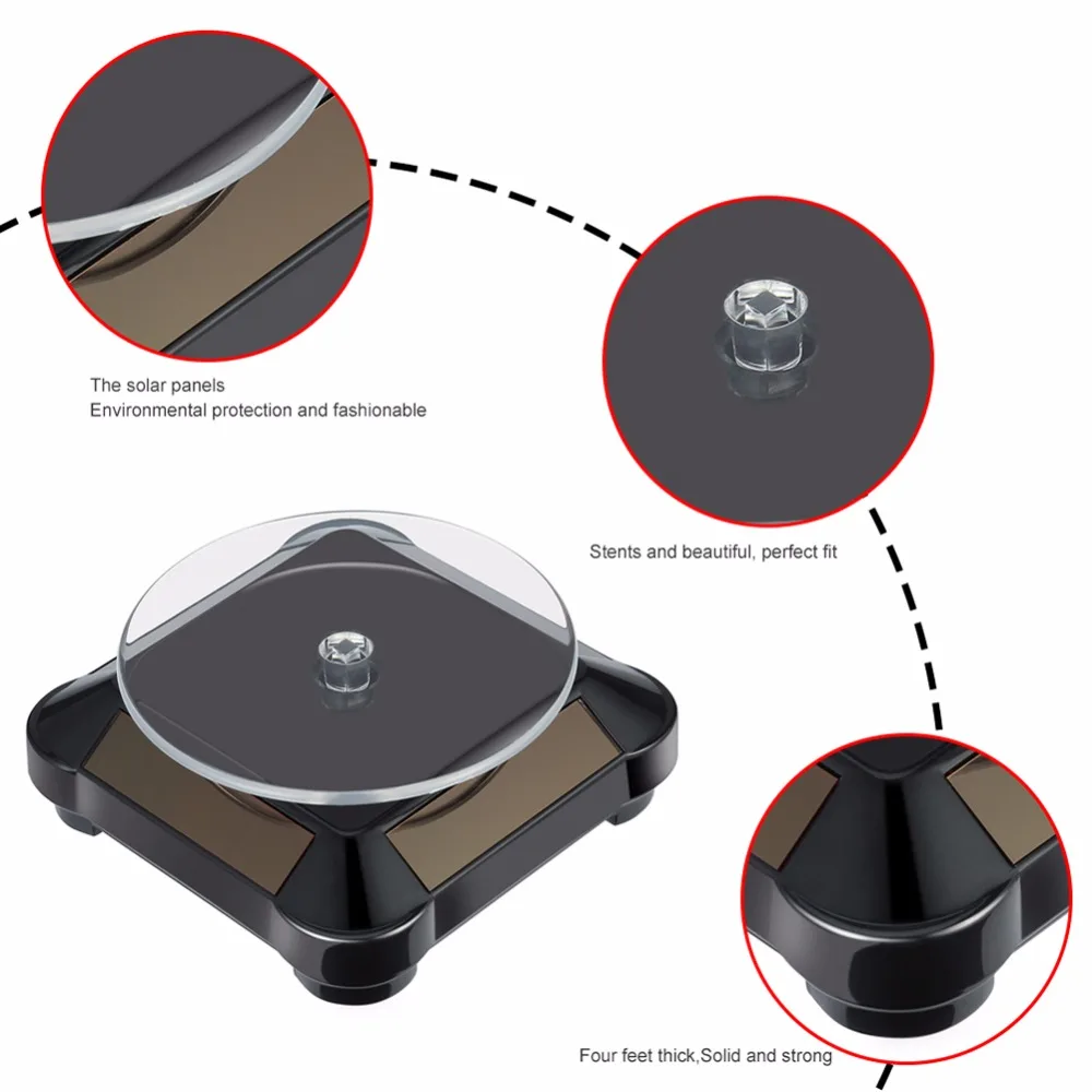 1 шт. новых солнечных батарей автоматическое вращающийся витрина ювелирные часы