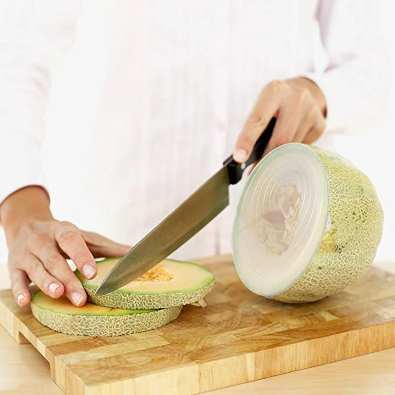 Универсальные силиконовые крышки 6 шт./компл. растягивающаяся крышка на присоске