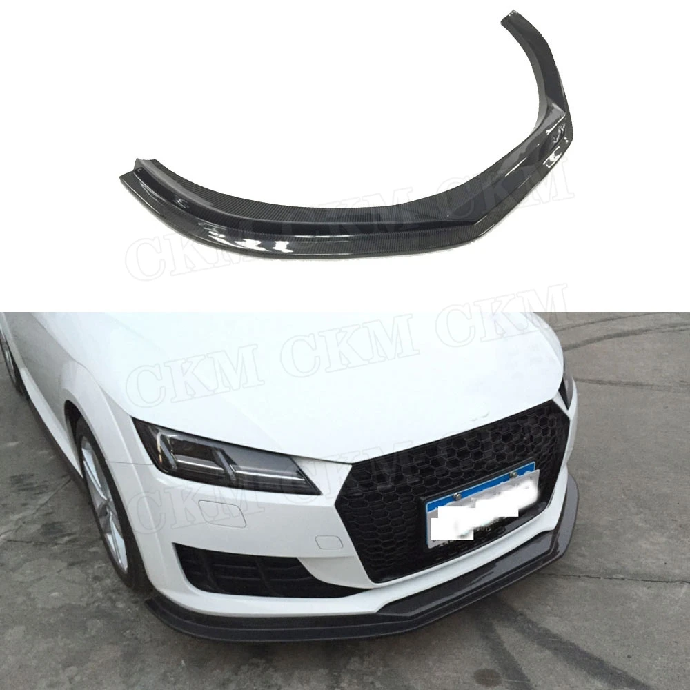 Для Audi TT углеродное волокно передний спойлер для TTS TTRS 2014 2017 BT стиль головка