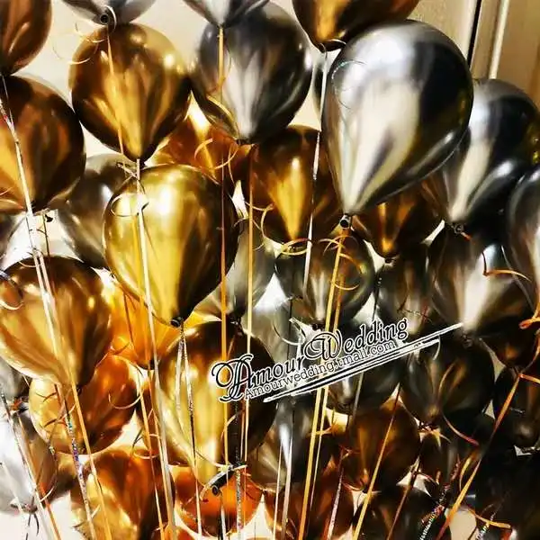 18 шт./компл. 12 дюймовые металлические хромированные золотые бриллиантовые