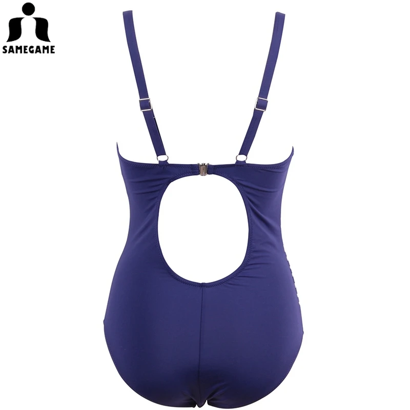 Женский купальник с открытой спиной SAMEGAME винтажный купальный костюм пляжная