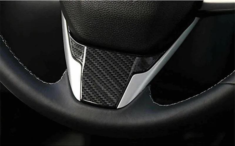 Обложка рулевого колеса из углеродного волокна отделка рамы панели для Honda Civic
