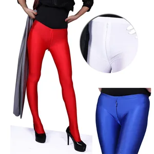 Женские леггинсы на молнии, с открытой промежностью, большие размеры