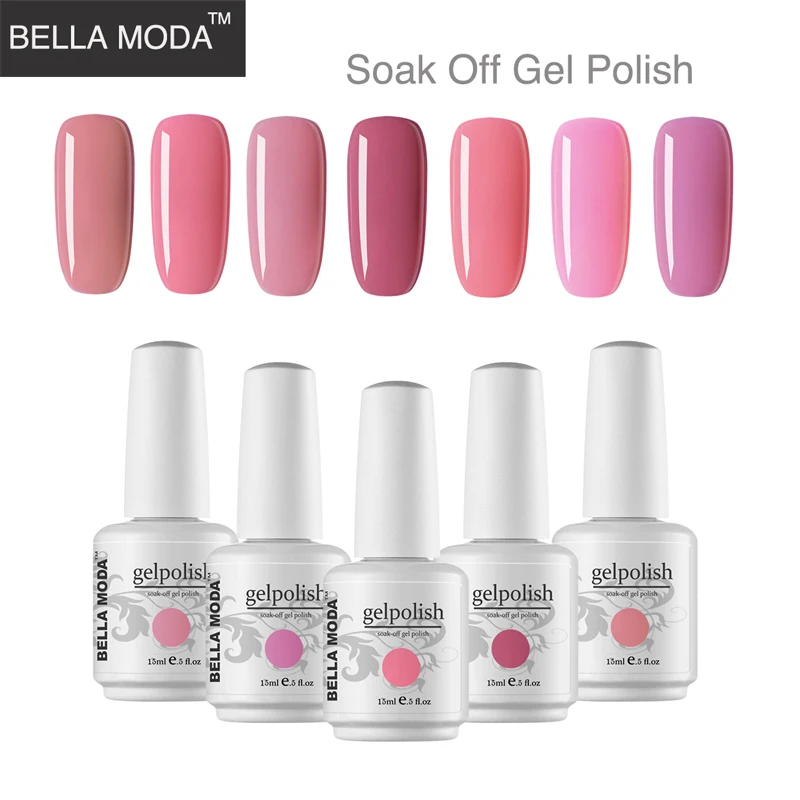 Гель лак BELLA MODA 15 мл для дизайна ногтей 84 цвета отмачиваемый гель ногтей|Гель