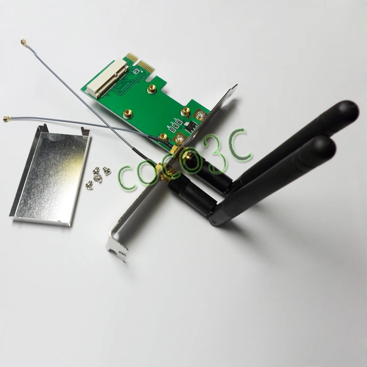 Бесплатная доставка Mini pci e беспроводной сетевой карты для адаптер PCIe WLAN с 2 шт.