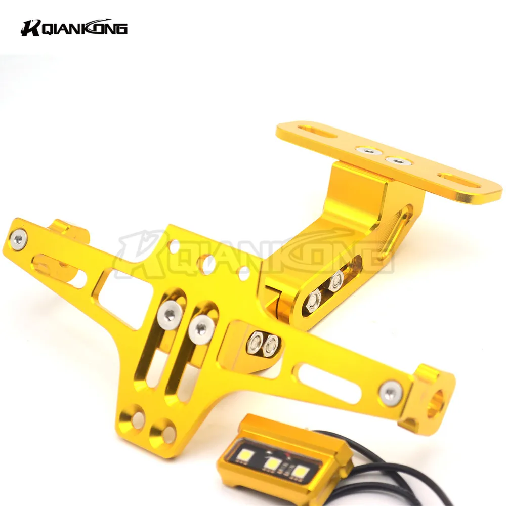 R QIANKONG Fender Eliminator Registration Plate Bracket License Holder LED Light For BMW R1200GS F800R S1000RR HP4 K1200S | Автомобили и
