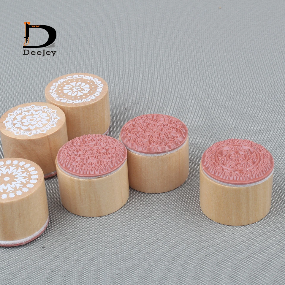 Античные цветочные или слова пожеланий деревянные и резиновые штампы