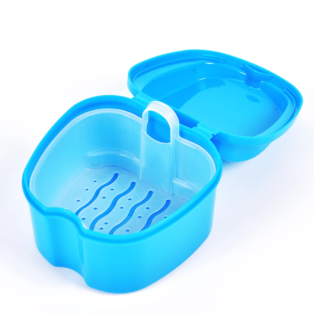 Denture Bath Box Case Dental False Teeth Storage with Hanging Net Container | Дом и сад