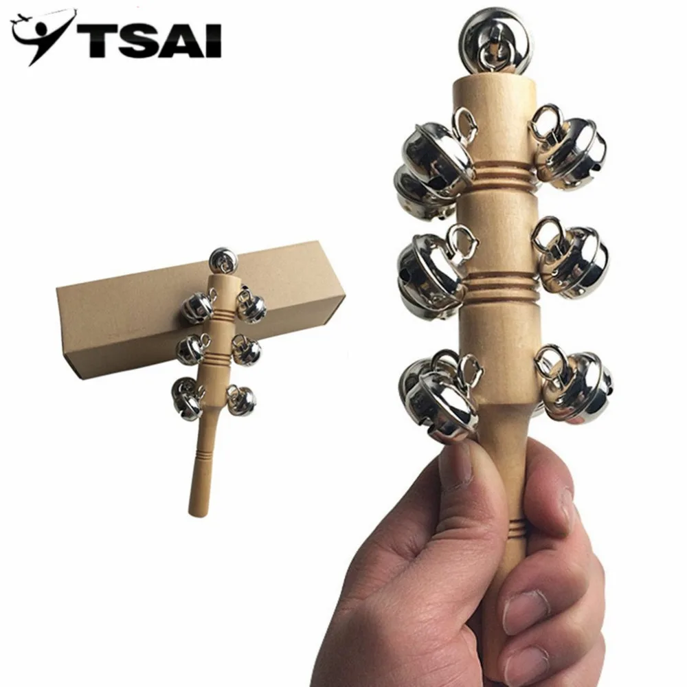 Деревянная погремушка TSAI Orff Tools детский музыкальный инструмент с деревянной