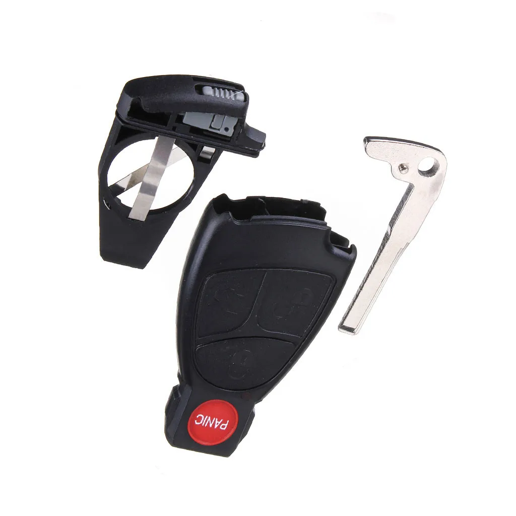 Новые 3 кнопка паники Автозапуск смарт ключ чехол в виде ракушки с Батарея