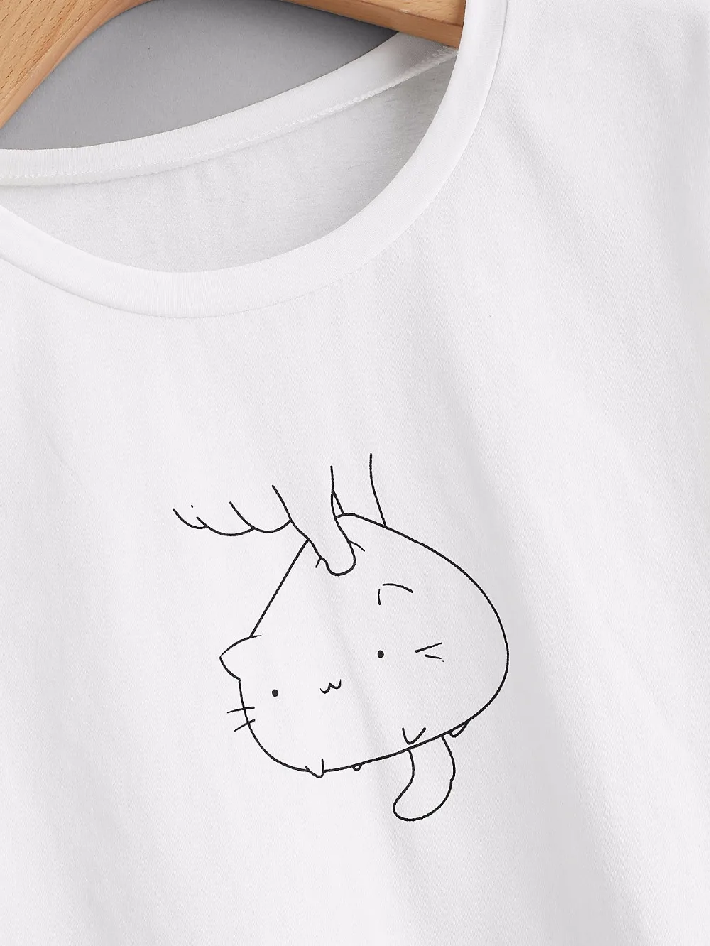 Кошка Забавный Графический Женская короткая футболка 90s мода хлопок Топы kawaii
