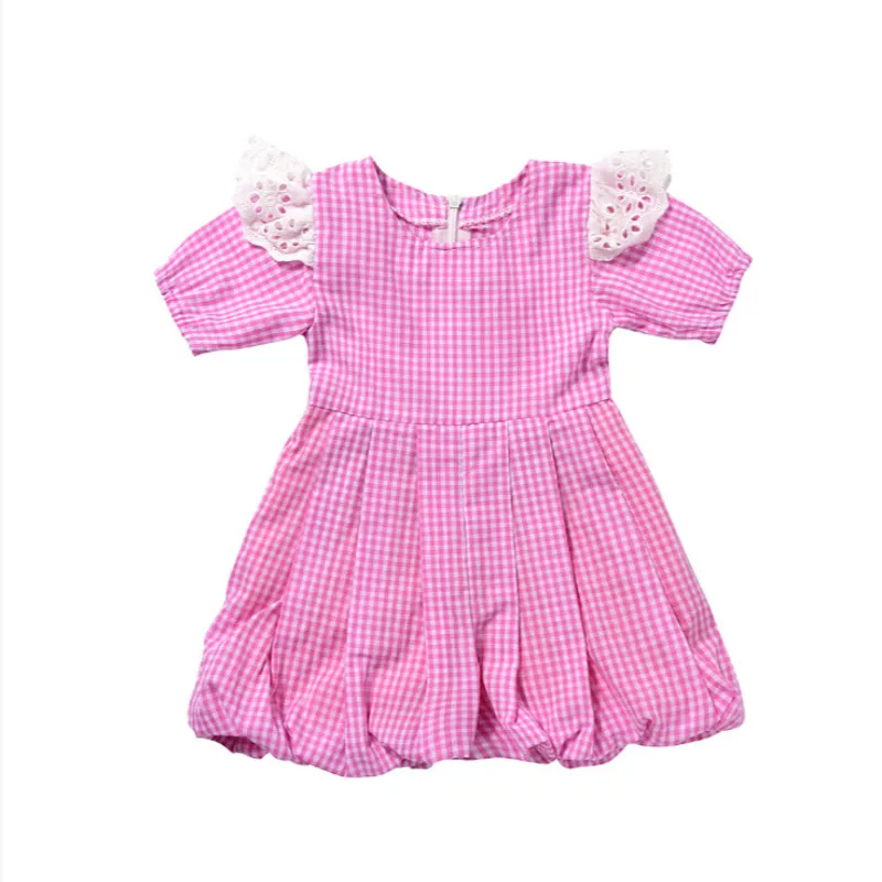 Лето 2017 г. Проверено сладкий Костюмы младенческой Одежда для малышей девочек