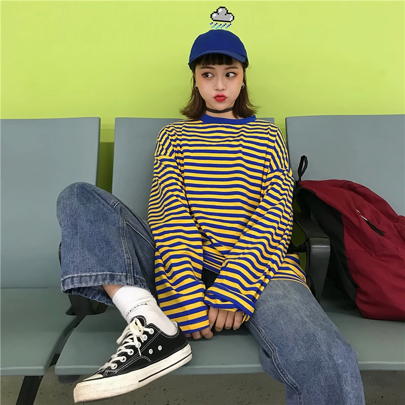 YouGeMan Осень корейский Ulzzang толстовка с капюшоном женские толстовки длинным