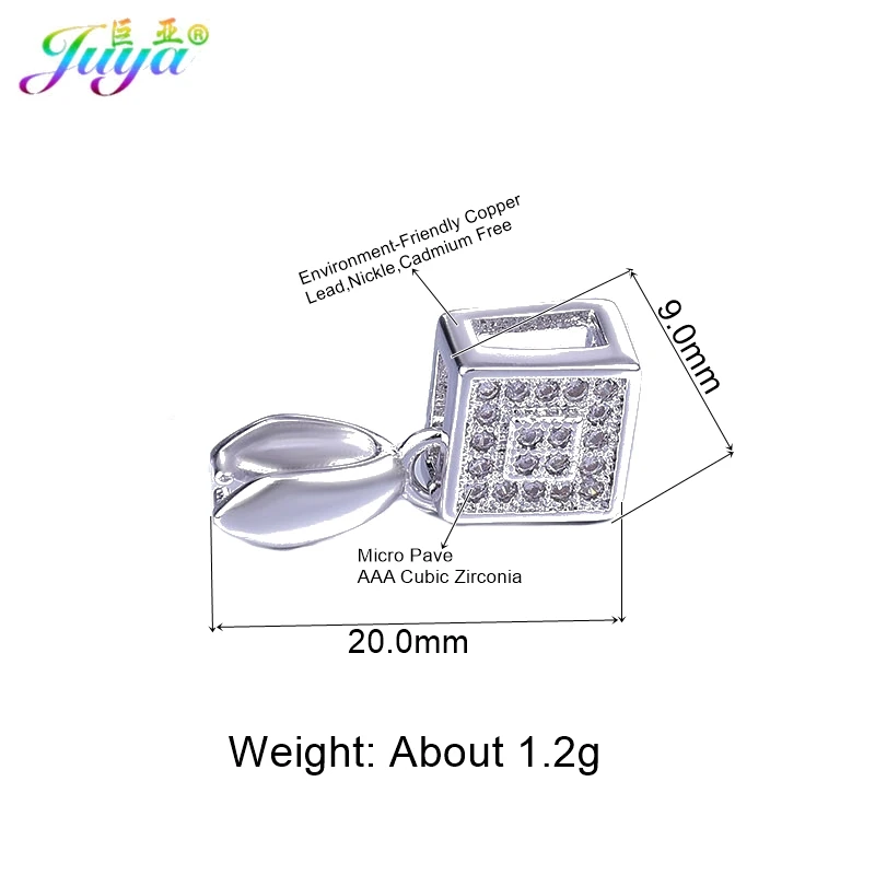 White Gold Juya DIY серьги, основные ювелирные изделия, ручная работа, зажим для байки, бусина с зажимом, колпачки, аксессуары для женщин, кристалл, агат, изготовление ювелирных изделий - Цвет: White Gold