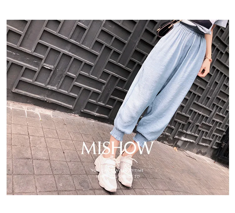 Mishow Женские шотры юбка-шотры с шнуровкой белого цвета MX18B1565