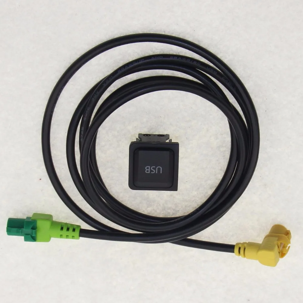 1PCS Для VW Golf 5/6 Scirocco Passat jetta mk6 USB Вход разъем USB поверхность+ кабель RCD510 5KD 035 726 5KD035726A - Цвет: 1PCS