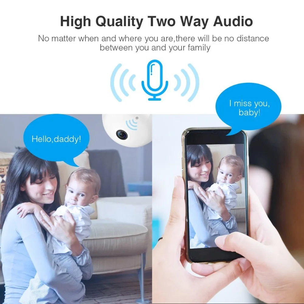 IP камера Kruiqi с Wi Fi 960P для домашней системы безопасности панорамная Светодиодная