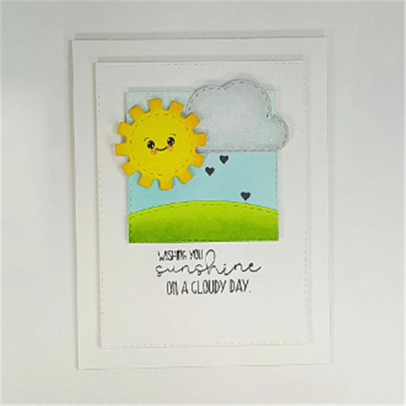 DiyArts Sunshine металлические режущие штампы с прозрачными штампами для рукоделия