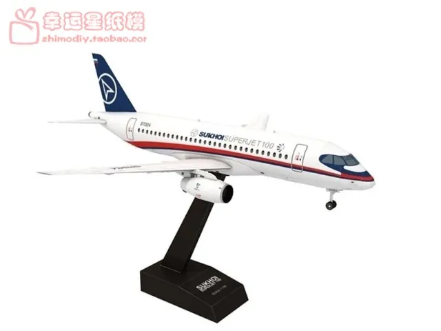 DIY Ручная работа Sukhoi Superjet Lao3d Бумажная модель для транспортного