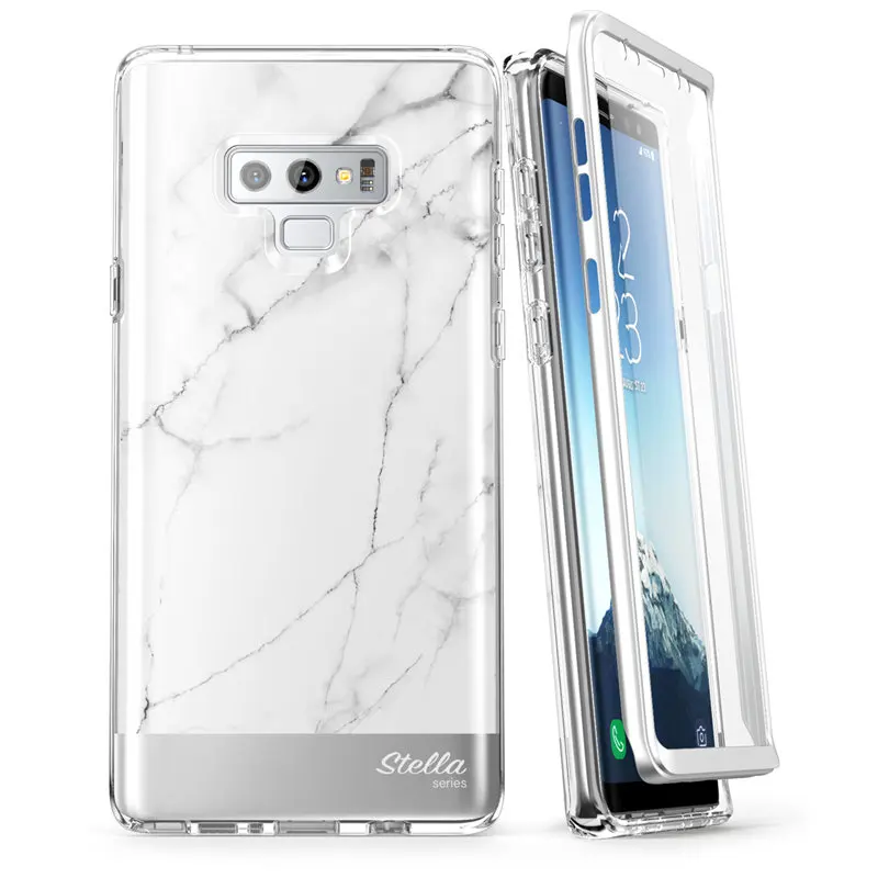 SUPCASE для samsung Galaxy Note 9 UB Stella серии премиум Гибридный чехол из поликарбоната+ ТПУ чехол под мрамор со встроенным чехол для экрана - Цвет: Marble