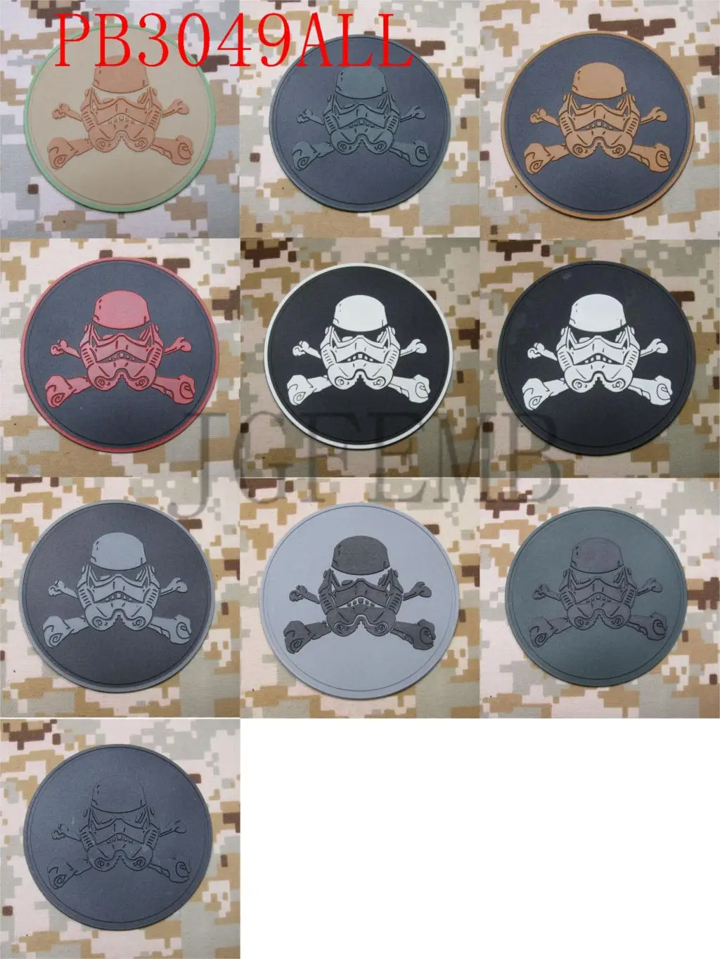 501st штурмовик легион скелет истребитель логотип тактический моральный дух 3D пвх
