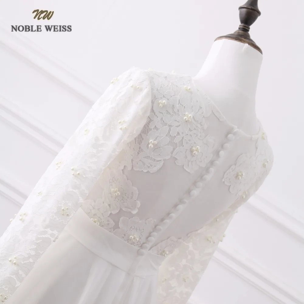 NOBLE WEISS Robe De Soiree 2019 новый стиль кружева аппликации бисером Длинные вечерние платья
