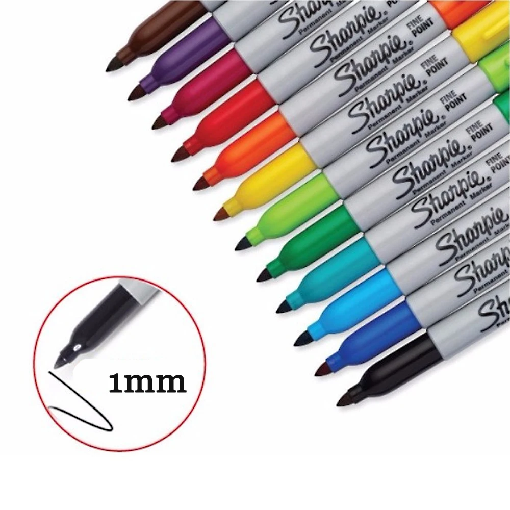 Маркер с перманентной краской Sharpie маркер 12 цветов 1 мм круглый носок масляная