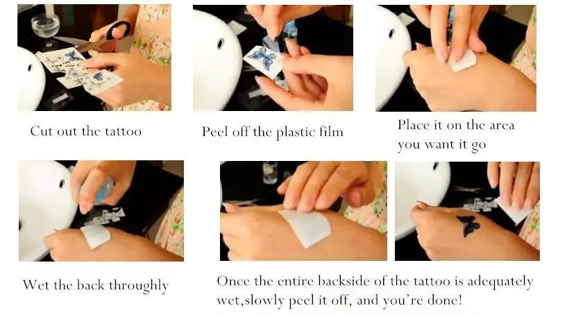 Лето водостойкое тату металик золото серебро Женская мода NO.81 100 Павлин перо