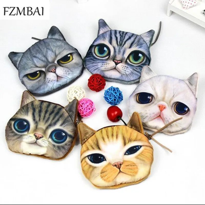 FZMBAI новый милый кошелек с кошкой Детский каваи сумка для монет детские кошельки
