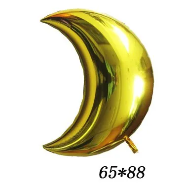 gold moon Ракета, космонавт, фольгированные шары для маленьких мальчиков, конфетти, латексные шары, игрушки для празднования дня рождения, украшения для детей, космические шары - Цвет: gold moon