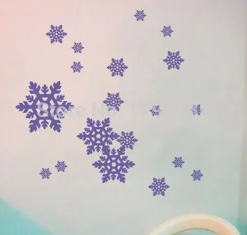 Новогодние рождественские настенные стикеры снежинки декоративные окна