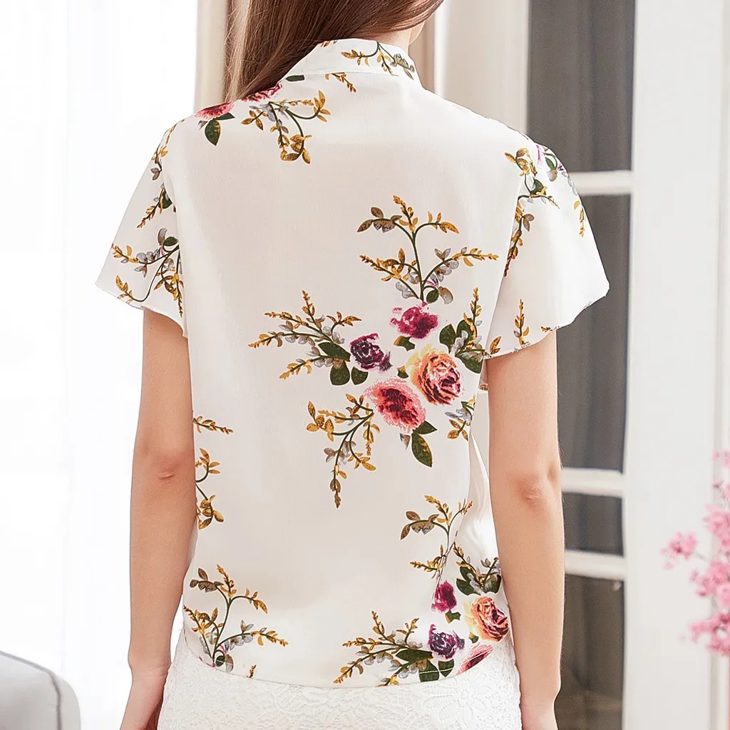 Женские топы и блузки в стиле бохо с цветочным принтом женская одежда коротким