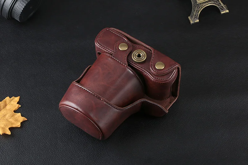 PU сумка для цифровой камеры кожаный чехол для Canon EOS M3 M10 M6 M2 M 15-45/18-55 мм объектив с плечевым ремнем кожаный чехол в стиле ретро