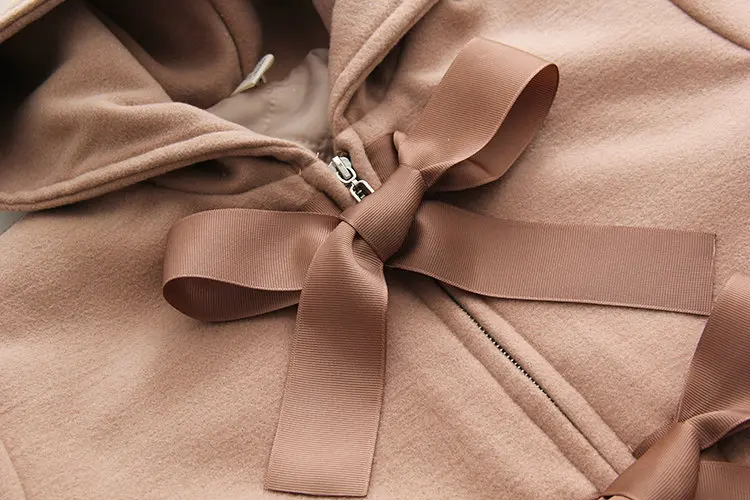 Новинка 2017 женские короткие шерстяные куртки с капюшоном зимние толстые теплые