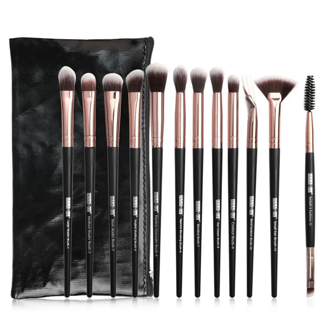 12 шт./компл. блестящая ручка для маникюра Уход за бровями Румяна губ сумка