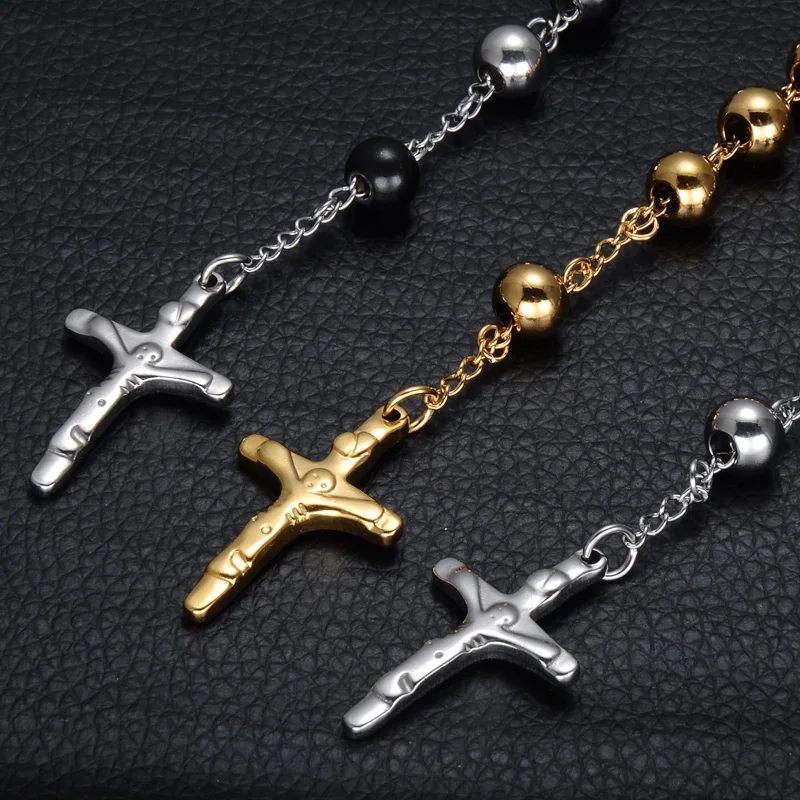D & Z религиозная цепочка из бисера ожерелье с кулоном Марии Иисуса крестиком